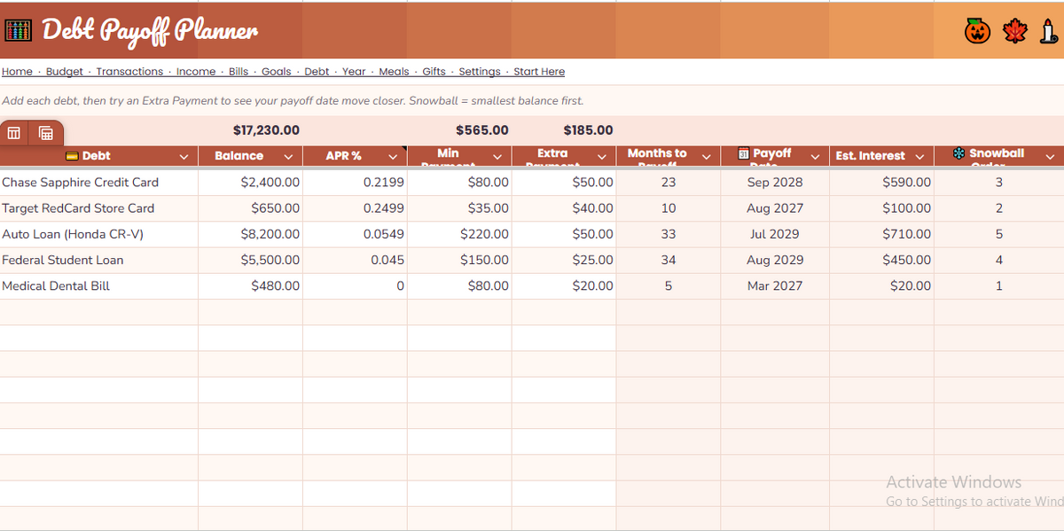 Bloom Budget: The All-in-One Monthly Money, Bills & Meal Planner for Busy Moms (Google Sheets)